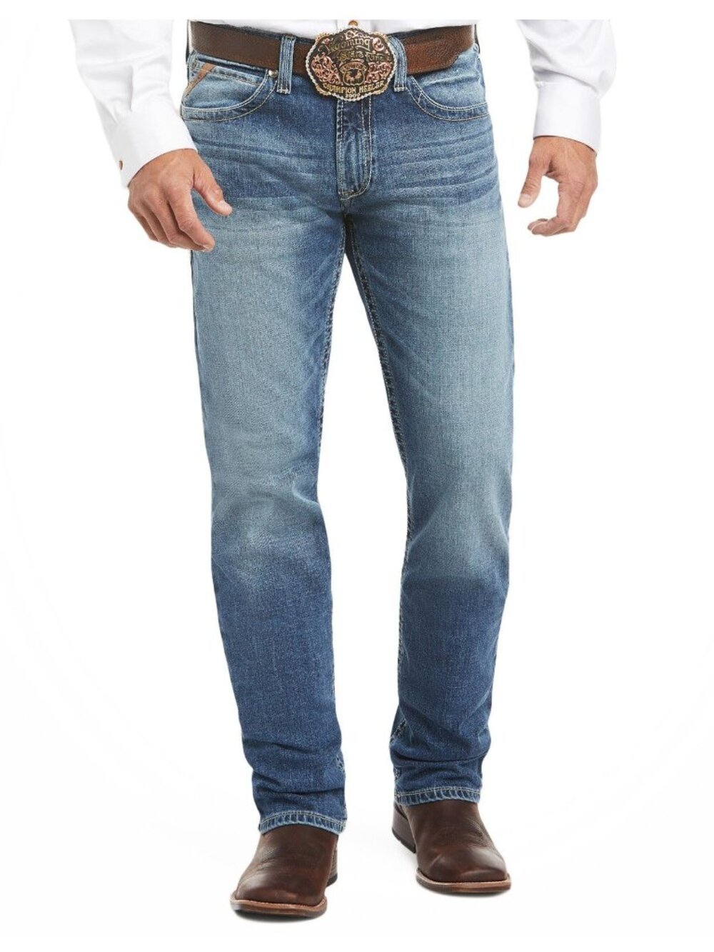 Ariat M2 Mens Relaxed Boot Cut Jeans 34x34 Denim Classic Western Style Workwear